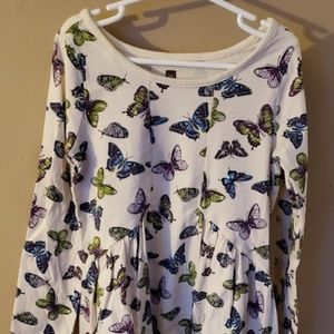 Tea butterflies dress EUC
